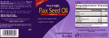 Natrol Flax Seed Oil 1000 mg - supplement