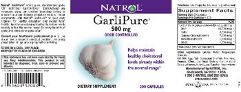 Natrol GarliPure 500 mg - supplement