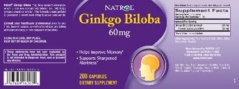 Natrol Ginkgo Biloba 60 mg - supplement