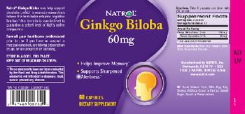 Natrol Ginkgo Biloba 60 mg - supplement