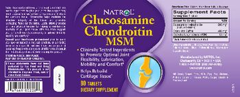 Natrol Glucosamine Chondroitin MSM - supplement