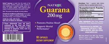 Natrol Guarana 200 mg - supplement