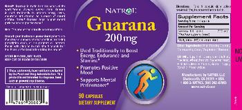 Natrol Guarana 200 mg - supplement