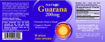 Natrol Guarana 200 mg - supplement