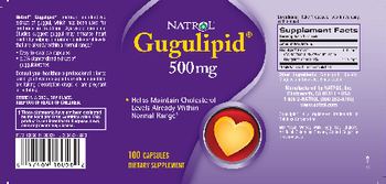 Natrol Gugulipid 500 mg - supplement