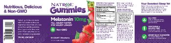 Natrol Gummies Melatonin 10 mg Strawberry - supplement