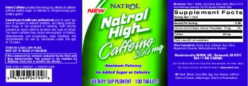 Natrol High Caffeine 200 mg - supplement