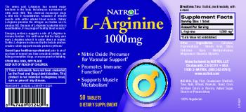 Natrol L-Arginine 1000 mg - supplement