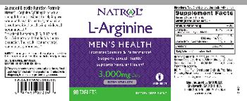 Natrol L-Arginine 3,000 mg - supplement