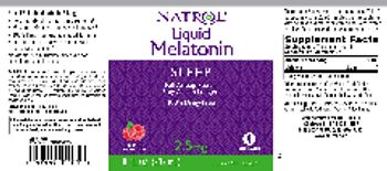 Natrol Liquid Melatonin 2.5 mg Berry Natural Flavor - supplement