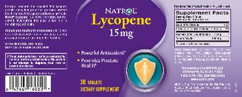 Natrol Lycopene 15 mg - supplement