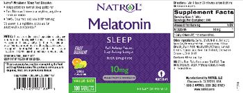 Natrol Melatonin 10 mg Fast Dissolve Citrus Natural Flavor - supplement