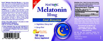 Natrol Melatonin 10 mg Fast Dissolve Citrus Punch Natural Flavor - supplement