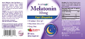 Natrol Melatonin 10 mg Fast Dissolve Strawberry - supplement