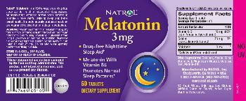 Natrol Melatonin 3 mg - supplement