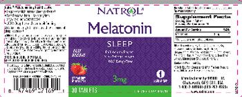 Natrol Melatonin 3 mg Fast Dissolve Strawberry Flavor - supplement