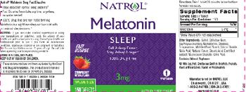 Natrol Melatonin 3 mg Fast Dissolve Strawberry Natural Flavor - supplement