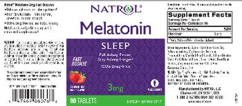 Natrol Melatonin 3 mg Strawberry - supplement