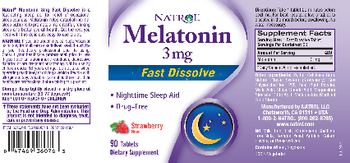 Natrol Melatonin 5 mg Fast Dissolve Strawberry Flavor - supplement