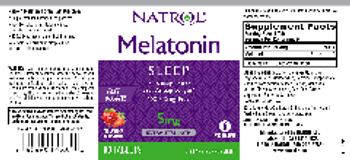 Natrol Melatonin 5 mg Fast Dissolve Strawberry Natural Flavor - supplement