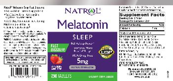 Natrol Melatonin 5 mg Fast Dissolve Strawberry Natural Flavor - supplement