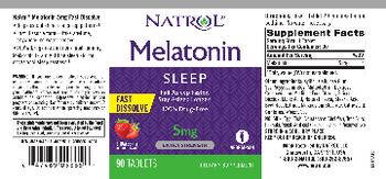 Natrol Melatonin 5 mg Fast Dissolve Strawberry Natural Flavor - supplement