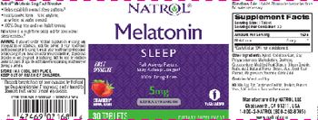 Natrol Melatonin 5 mg Fast Dissolve Strawberry Natural Flavor - supplement