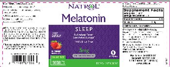 Natrol Melatonin 5 mg Strawberry Natural Flavor - supplement