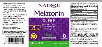 Natrol Melatonin 5 mg Time Release - supplement