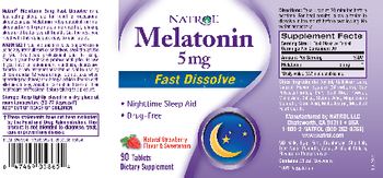 Natrol Melatonin 5mg Fast Dissolve Natural Strawberry Flavor - supplement