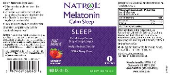 Natrol Melatonin Calm Sleep Strawberry Natural Flavor - supplement