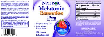 Natrol Melatonin Gummies 10 mg Stawberry Flavor - supplement