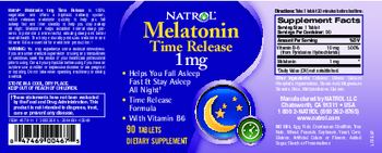 Natrol Melatonin Time Release 1 mg - supplement