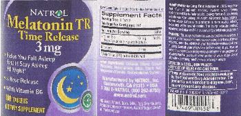 Natrol Melatonin TR Time Release 3 mg - supplement