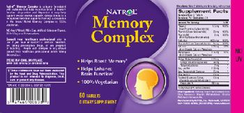 Natrol Memory Complex - supplement