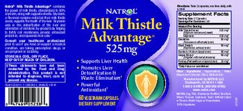 Natrol Milk Thistle Advantage 525 mg - supplement