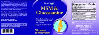 Natrol MSM & Glucosamine - supplement