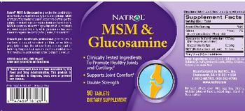 Natrol MSM & Glucosamine - supplement