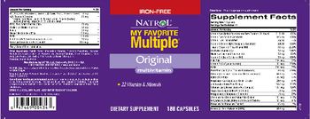 Natrol My Favorite Multiple Original Multivitamin Iron-Free - supplement