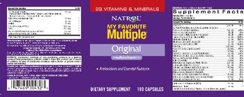 Natrol My Favorite Multiple Original Multivitamin - supplement