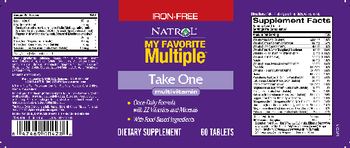 Natrol My Favorite Multiple Take One Multivitamin Iron-Free - supplement