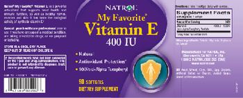Natrol My Favorite Vitamin E 400 IU - supplement