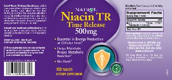 Natrol Niacin TR Time Release 500 mg - supplement