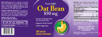 Natrol Oat Bran 850 mg - supplement