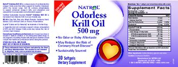 Natrol Odorless Krill Oil 500 mg - supplement