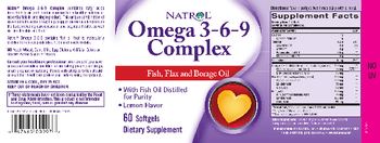 Natrol Omega-3-6-9 Complex Lemon Flavor - supplement