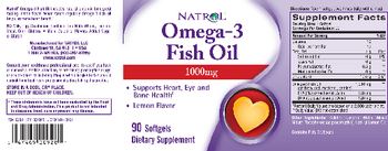 Natrol Omega-3 Fish Oil 1000 mg Lemon Flavor - supplement