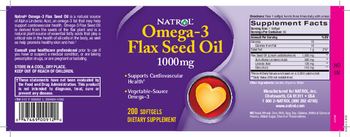 Natrol Omega-3 Flax Seed Oil 1000 mg - supplement