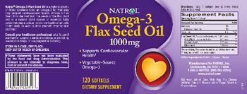 Natrol Omega-3 Flax Seed Oil 1000 mg - supplement