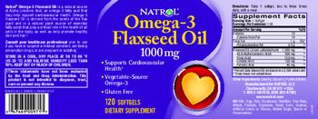 Natrol Omega-3 Flaxseed Oil 1000 mg - supplement